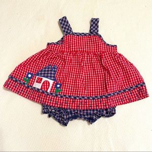 Florence Eiseman (size L) Vintage Plaid Red Dress